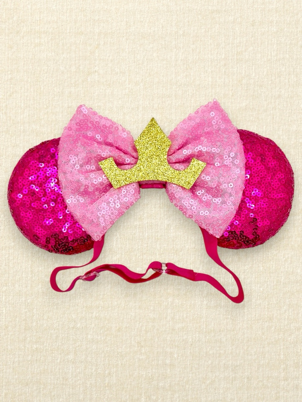 Elastic Aurora Sleeping Beauty Minnie Ears | Disney-Inspired Princess Mouse Ears